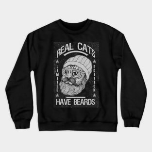 ALL CATS HAVE BEARD BW Crewneck Sweatshirt